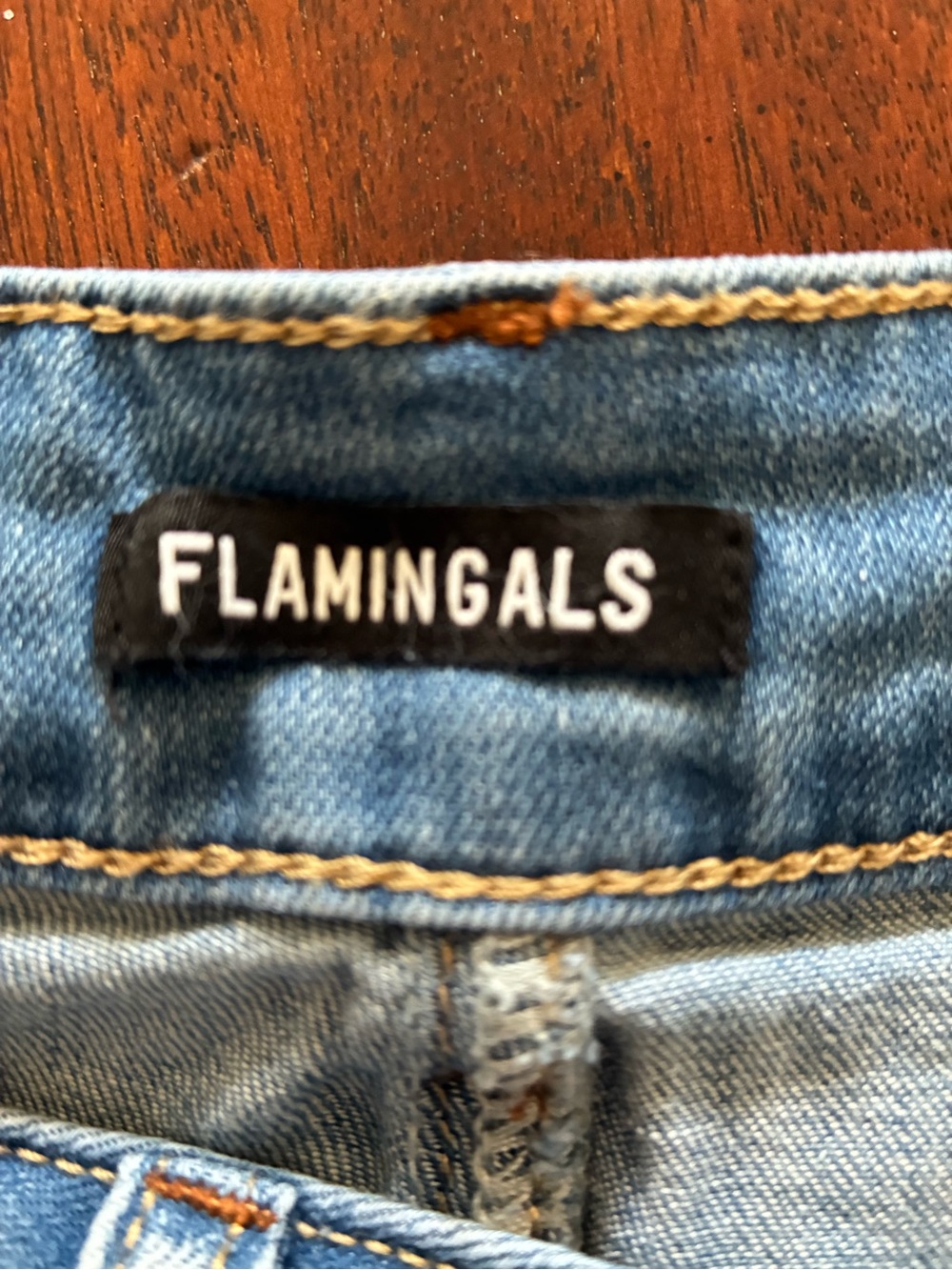 Flamingals High-Waist Light Blue Cargo Jeans for Women - Picture 5 of 8